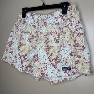 Patagonia Baggies Shorts Womens Sz Medium Canyon Hike Floral Tropical Summer